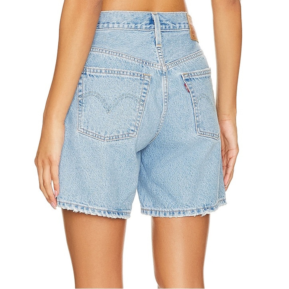 Levi's 501 Mid Thigh Light Wash Denim Shorts - Picture 2 of 7